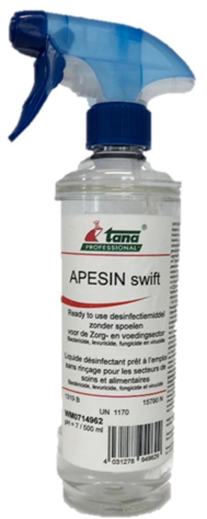 Tana Apesin Swift desinfectiemiddel - 20 x 500 ml, Huis en Inrichting, Schoonmaakartikelen, Verzenden