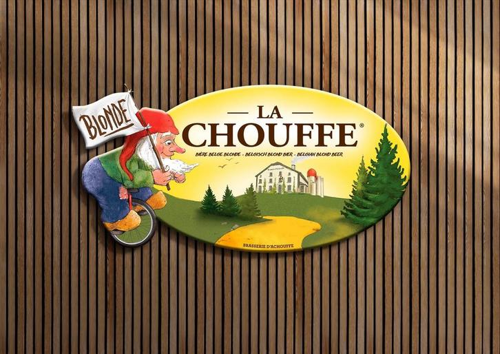 Reclamebord La Chouffe Blonde, Verzamelen, Merken en Reclamevoorwerpen, Nieuw, Ophalen of Verzenden