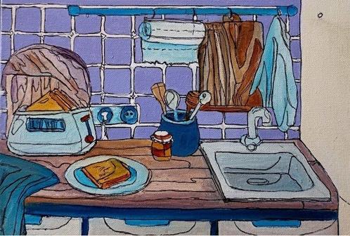 Betty Rullo (1955) - My kitchen, Antiek en Kunst, Kunst | Schilderijen | Modern