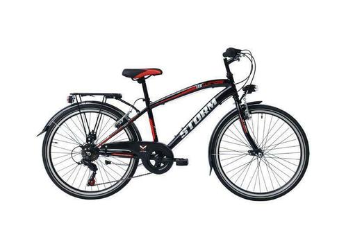 Wings Storm 22 Inch Jongensfiets 6 Versnellingen Zwart Rood, Fietsen en Brommers, Fietsen | Jongens, Nieuw, Ophalen of Verzenden