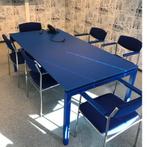 (MDK-105123) Kwadrant blauwe vergadertafel, nieuw, Ophalen of Verzenden, Nieuw