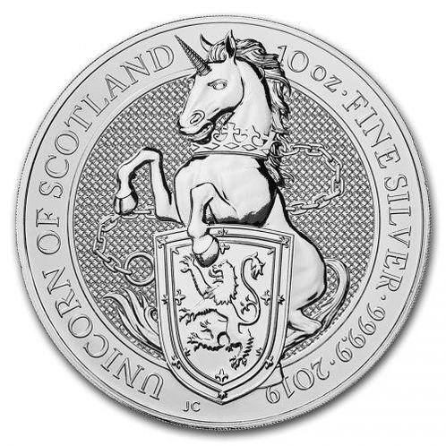 Queens Beast Unicorn 10 oz 2019, Postzegels en Munten, Munten | Europa | Niet-Euromunten, Losse munt, Zilver, Verzenden