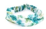 Haarband Bandana 3-in-1 Bloem Aqua Blauw, Verzenden, Nieuw