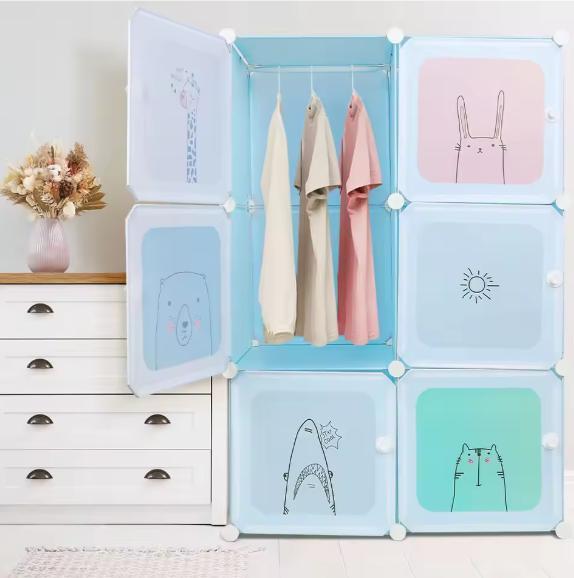 Kinderkast met 6 Vakken – Modulaire Kunststof Opbergkast, Huis en Inrichting, Kasten | Kledingkasten, Nieuw, Verzenden