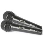 Fenton DM100 - Set van 2 zwarte microfoons voor o.a. karaoke, Muziek en Instrumenten, Microfoons, Nieuw, Verzenden
