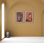 Marta Romashina - South African Silhouettes (diptych), Antiek en Kunst