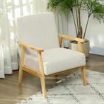 TRUUSK Fauteuil Lounge Stoel Met Armleuning, Houten Poten, G, Huis en Inrichting, Verzenden, Nieuw