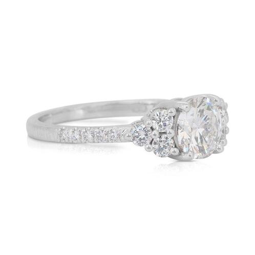 Ring - 18 karaat Witgoud - 1.42ct. tw. Diamant (Natuurlijk), Sieraden, Tassen en Uiterlijk, Ringen