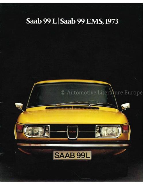 1973 SAAB 99 BROCHURE DUITS, Boeken, Auto's | Folders en Tijdschriften