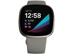 Fitbit Versa Sense Sage Grey Silver Grijs (Grijs), Verzenden, Zo goed als nieuw