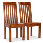 vidaXL Eetkamerstoelen 2 st modern hout met honingafwerking, Huis en Inrichting, Stoelen, Verzenden, Nieuw, Bruin