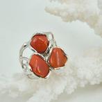 Bloedkoraal - Zilver - Ring - CORALLO MEDITERRANEO