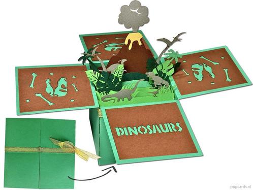 Dinosaurus pop-up kaart | Jurassic World pop-up box surpr..., Diversen, Wenskaarten, Verzenden