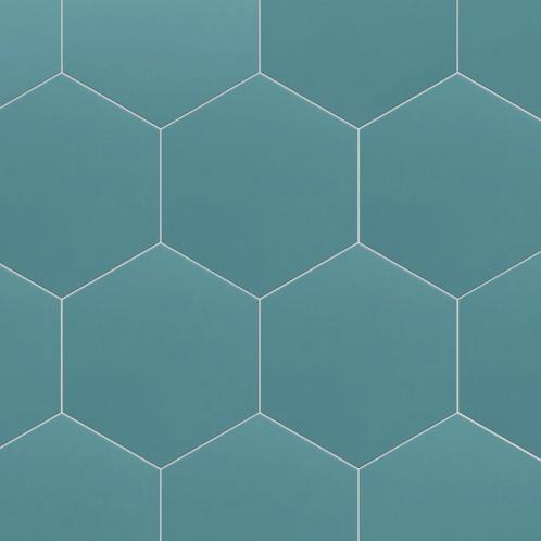 Vloertegel / wandtegel hexagon coimbra azuur blauw 17,5x20, Doe-het-zelf en Verbouw, Tegels, Vloertegels, Nieuw, 10 m² of meer