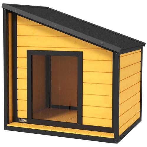 TRUUSK Hondenhok Van Hout, Hondenhuis Met Openend Asfaltdak, Dieren en Toebehoren, Honden-accessoires, Nieuw, Verzenden