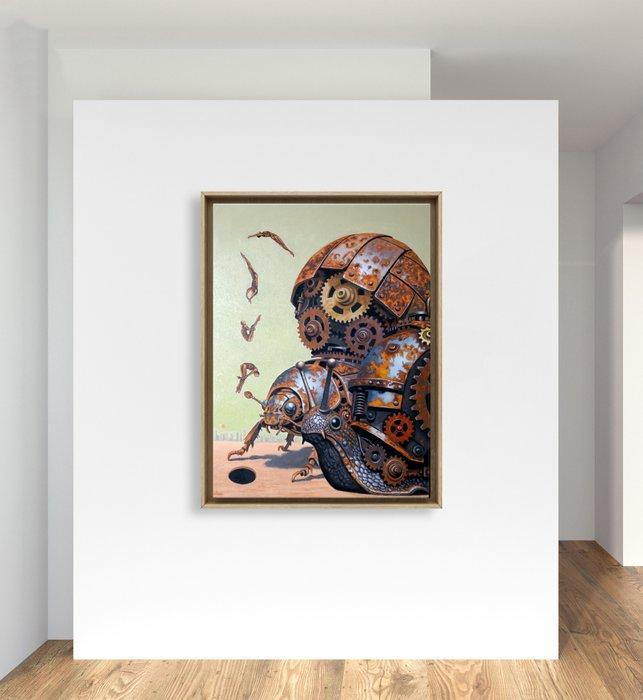 Paco Guzmán - Caída libre y oxido, Antiek en Kunst, Kunst | Schilderijen | Modern