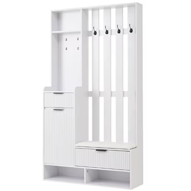 6-in-1 Kapstok met Bank, Laden en Kast – Complete Halset, Huis en Inrichting, Woonaccessoires | Kapstokken, Nieuw, Verzenden