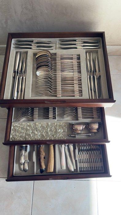 Bestekset voor 12 personen - Verzilverd - Art déco, Antiek en Kunst, Antiek | Meubels | Tafels