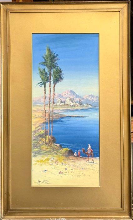 Scuola europea (XIX-XX) - Paesaggio Orientale, Antiek en Kunst, Kunst | Schilderijen | Klassiek