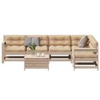 vidaXL 7-delige Loungeset met kussens massief grenenhout, Verzenden, Nieuw, Loungeset