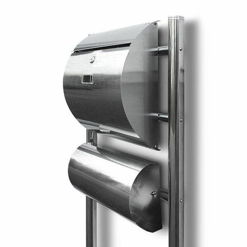 Bituxx - Staande brievenbus - Met losse krantenrol - RVS, Tuin en Terras, Brievenbussen, Nieuw, Verzenden