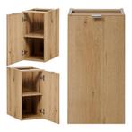 Badkamerkast Newport 59,5x30,4x40 cm eikenkleurig [en.casa], Huis en Inrichting, Badkamer | Badkamermeubels, Verzenden, Nieuw