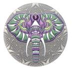 Ghana. 2 Cedis 2020 Elephant Mandala Münze 1/2 Unze Silber