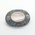 broche - Zilver, Rotskristal, Emaille - China - midden van