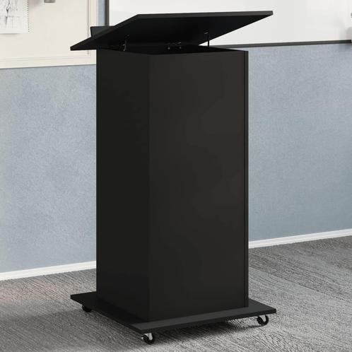 vidaXL Lessenaar met wielen en lade 55x55x107 cm bewerkt, Huis en Inrichting, Bureaus, Nieuw, Verzenden