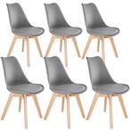 Eetkamerstoelen Frederikke - grijs, Set van 6, Huis en Inrichting, Stoelen, Verzenden, Nieuw
