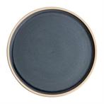Canvas platte ronde borden | blauw graniet | 18cm | 6 stuks, Verzenden
