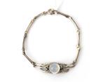 Tweede gehalte zilveren armband met maansteen, Fons Reggers, Sieraden, Tassen en Uiterlijk, Armbanden, Gebruikt