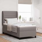 vidaXL Boxspring bed met matras met hoofdeinde Taupe 100 x, Verzenden, Nieuw, Stof