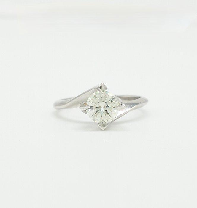 Verlovingsring - 18 karaat Witgoud - 0.93ct. tw. Diamant, Sieraden, Tassen en Uiterlijk, Antieke sieraden
