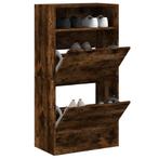 vidaXL Schoenenkast 60x34x116 cm bewerkt hout gerookt, Verzenden, Nieuw
