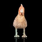 Oud-Chinees, Han-dynastie Polychroom aardewerk vogel met, Antiek en Kunst