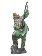 Beeld, Uitzonderlijk fraai Bronzen Beeld van PIERROT - 41 cm
