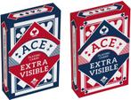 Speelkaarten - Ace Bridge Extra Visible Rood | Cartamundi -, Hobby en Vrije tijd, Gezelschapsspellen | Kaartspellen, Nieuw, Verzenden