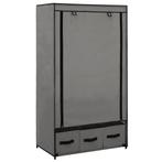 vidaXL Kledingkast 87x49x159 cm stof grijs, Verzenden, Nieuw