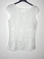 100% linnen top - kapmouwen - broderie - luchtig - kleur, Nieuw
