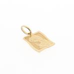 9 Krt. Hanger met gravure van Maria (religieus, gravures), Ophalen of Verzenden, Goud
