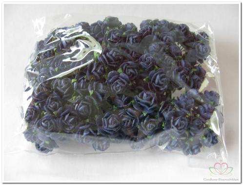 Mulberry Roosjes Navyblue 1cm. / PAK Mulberry Roosje, Huis en Inrichting, Woonaccessoires | Kunstplanten en Kunstbloemen, Nieuw