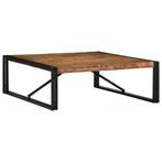 vidaXL Salontafel 100x100x35 cm massief gerecycled hout, 100 tot 150 cm, Verzenden, Vierkant, Nieuw