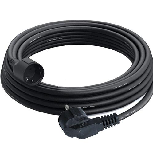 Verlengkabel 5 meter | Zwart | 220-240V | PVC, Doe-het-zelf en Verbouw, Elektra en Kabels, Nieuw, Ophalen of Verzenden