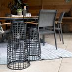 Lantaarn Anzu Zwart met LED - Set van Twee, Huis en Inrichting, Ophalen of Verzenden, Nieuw, Zwart