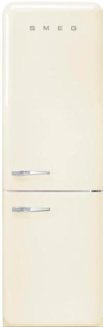 Smeg FAB32RCR5 retro jaren 50 koelkast crème - rechtsdraaie, 150 tot 200 liter, Verzenden, 60 cm of meer, Met aparte vriezer