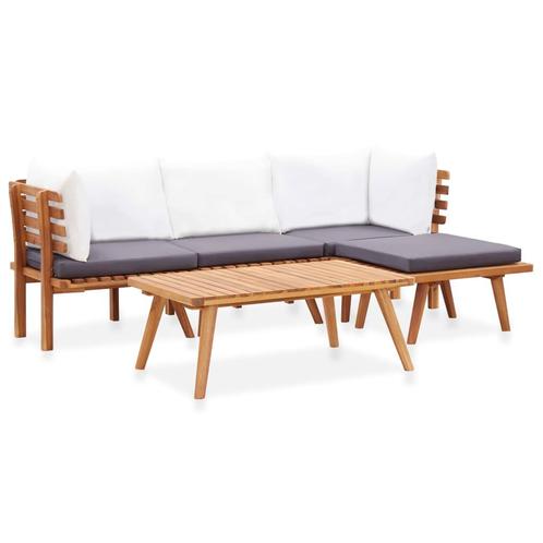 vidaXL 5-delige Loungeset massief acaciahout, Tuin en Terras, Tuinsets en Loungesets, Loungeset, Nieuw, Hardhout, Verzenden