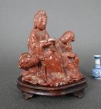 Extremely finely carved Stone Carving of a Man and Lady, Antiek en Kunst
