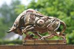 sculptuur, stoere woeste steampunk stier - 22 cm - Hars