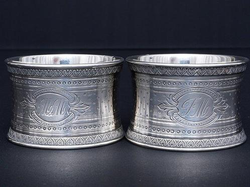 Servetring - Henin & Cie (1896) — Set van sterlingzilveren, Antiek en Kunst, Antiek | Goud en Zilver